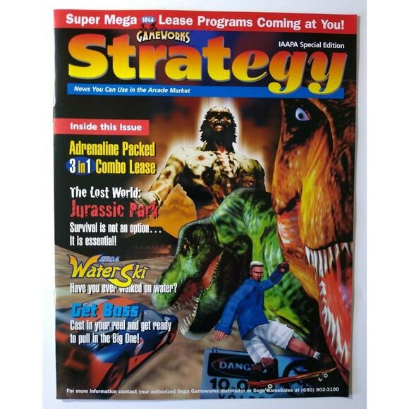 Sega Strategy Magazine Jurassic Park House Of The Dead Horror Retro Arcade Game - Picture 2 of 12